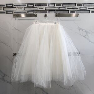 Anthropologie Alexandra Grecco White Tulle Skirt Bridal Wedding